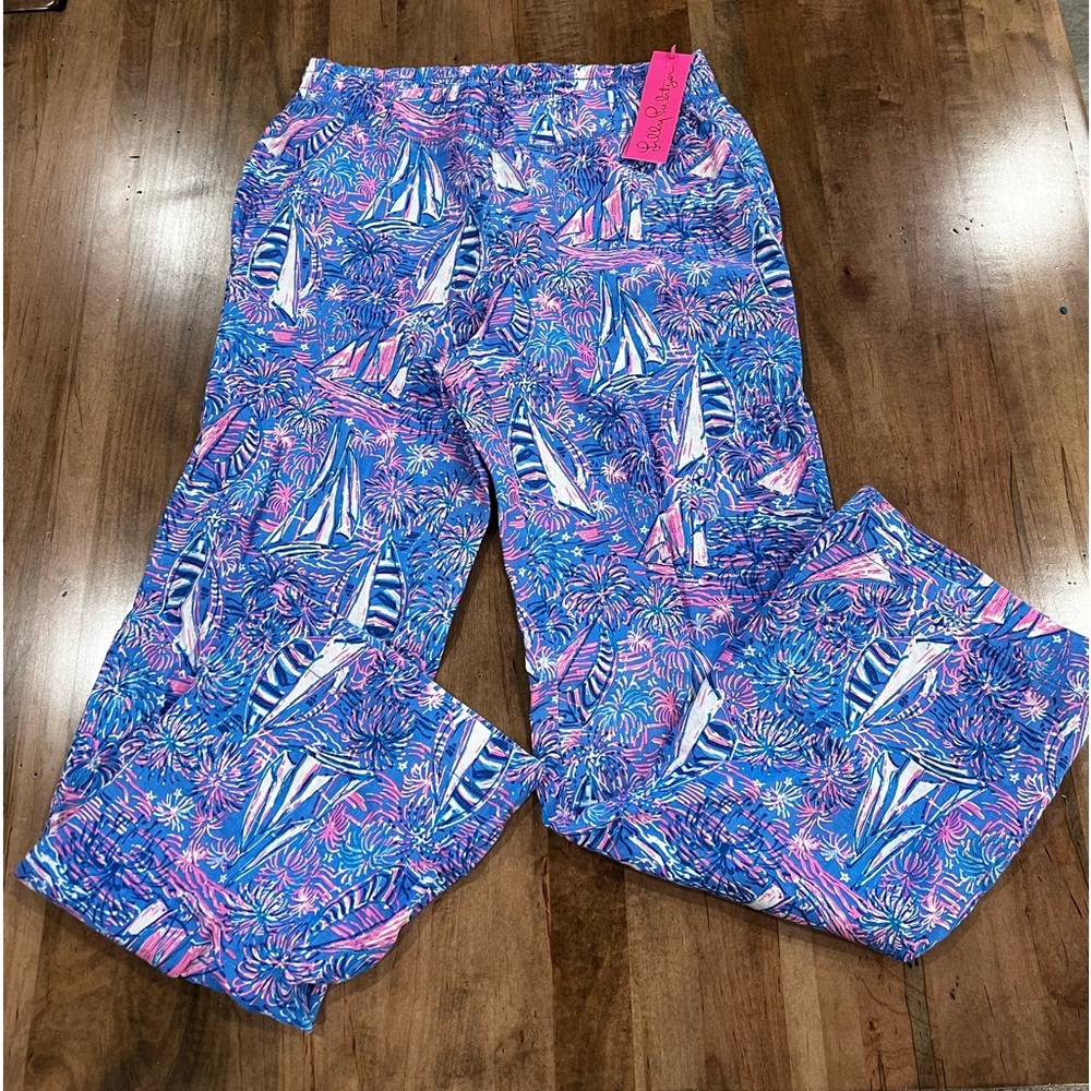 Lilly Pulitzer Deri Linen Palazzo Pants